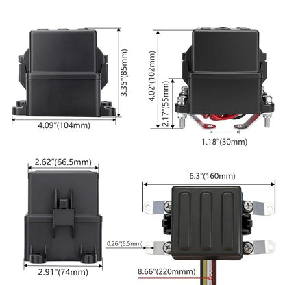 12V 3 Way Waterproof Fuse Relay Box & Blade Fuses for Cars, Marine, Boat