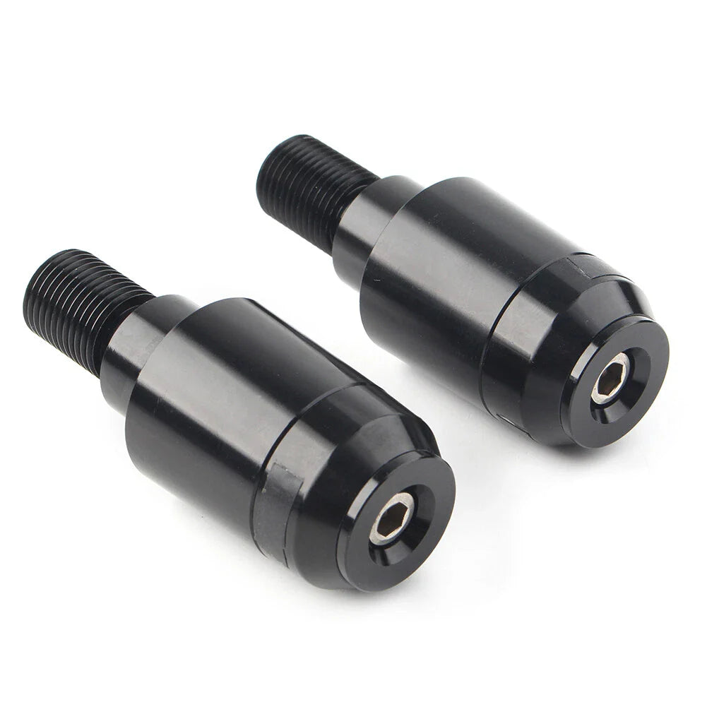 Black CNC Handlebar Grips & Plug Ends for Yamaha XSR900 (2016-2023)