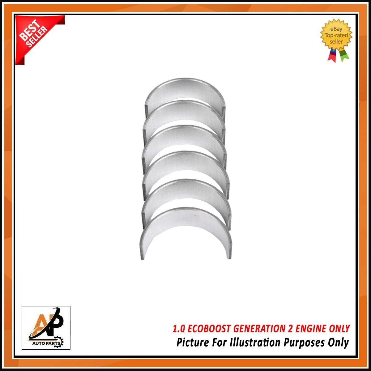 Big End Conrod Bearings STD for Ford Focus Fiesta 1.0 EcoBoost (2010–2019)