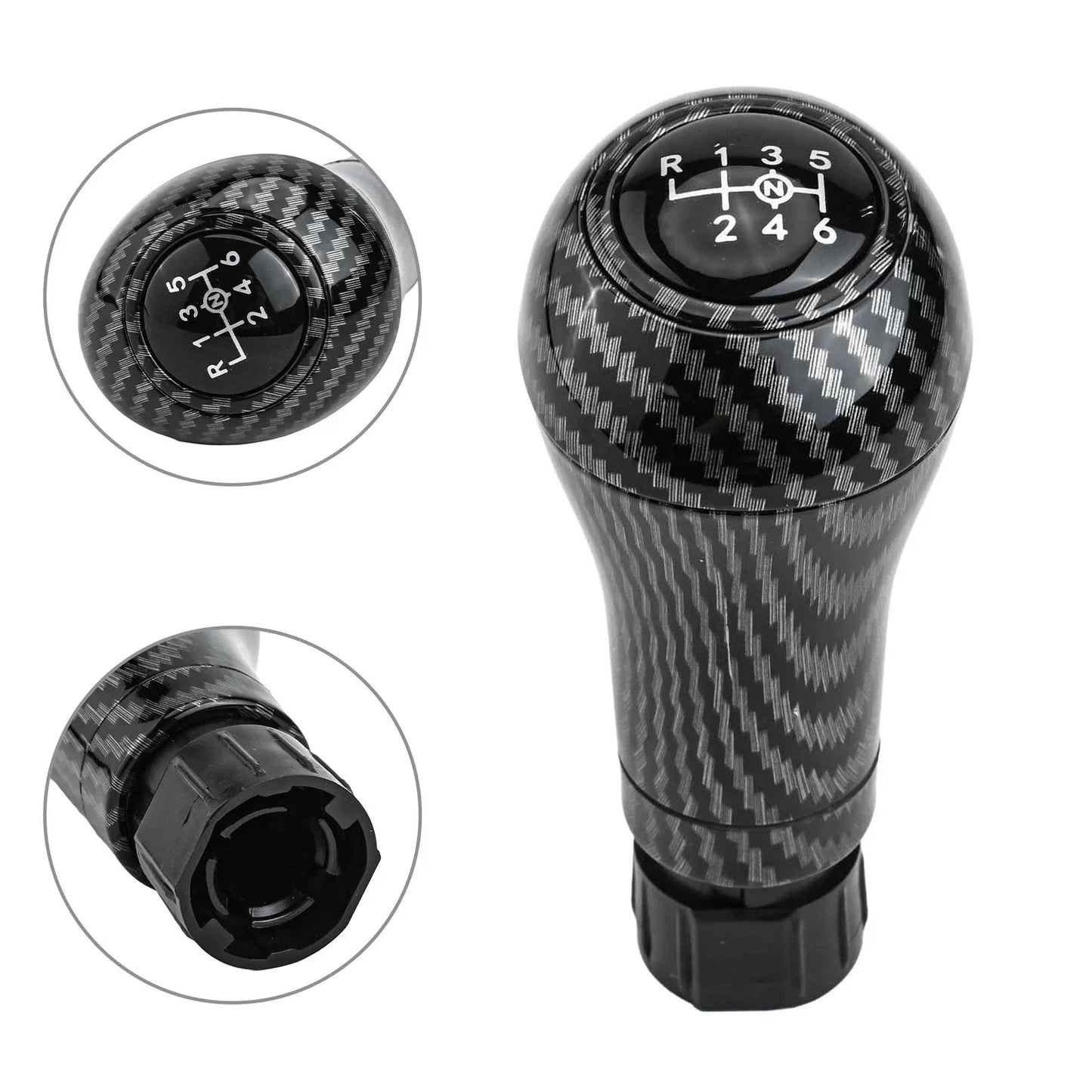 6 Speed Carbon Fiber Gear Shift Knob for Mercedes W203 (2000–2007)