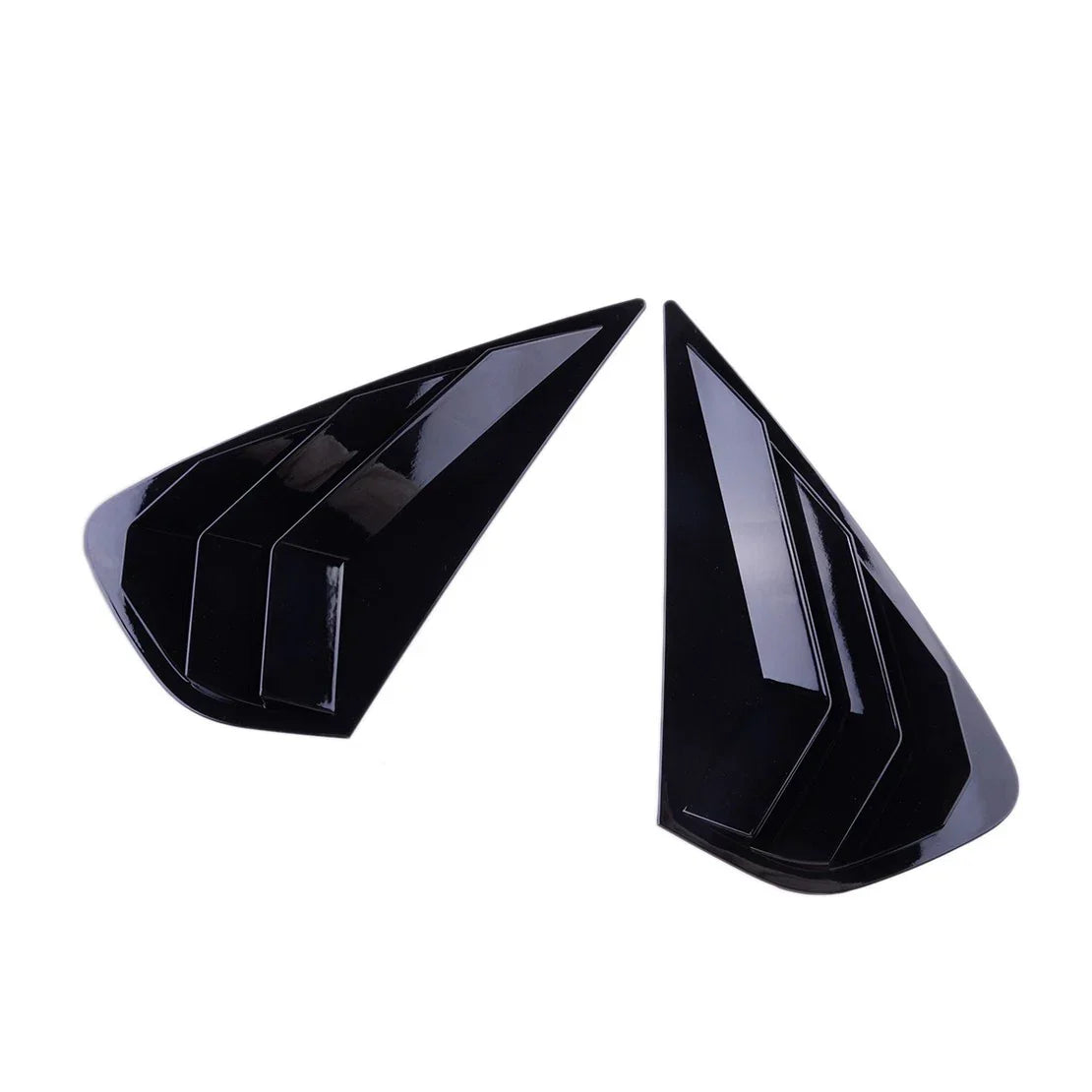 2 x Gloss Black Side Window Blind Covers for Kia Forte (2019-2022)