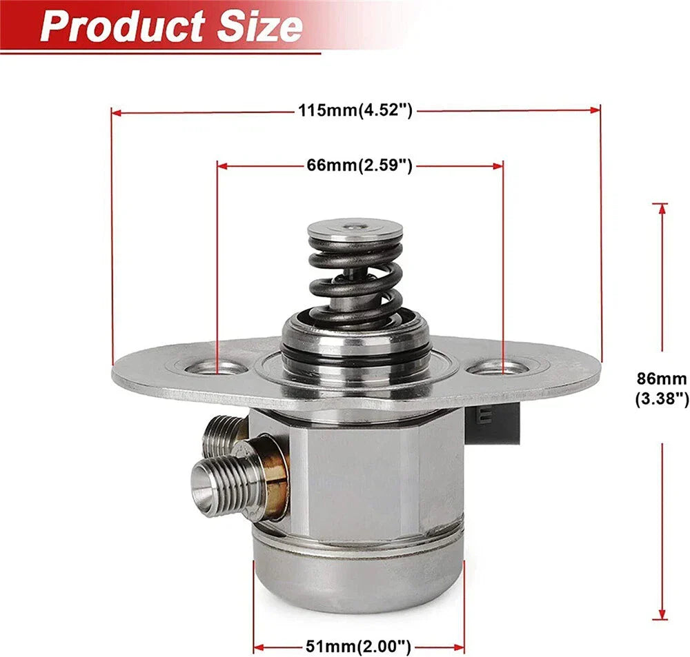 High Pressure Fuel Pump for BMW X5, X3, 228i, 328i, X1, X4, 528i, Z4, 320i (2001-2023)