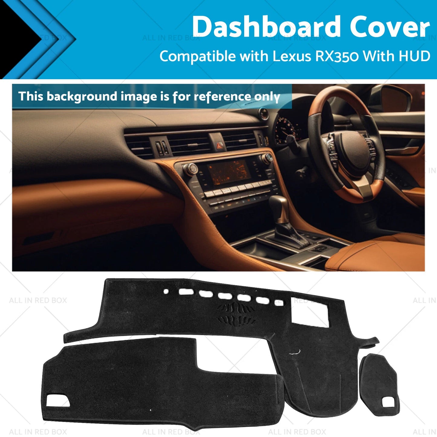 Non-Slip Dash Mat for Lexus RX RX350 2016-2020 HUD Dashboard Cover