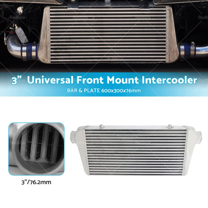 3" Bar & Plate Intercooler for Universal 600x300x76mm