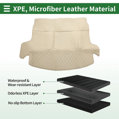 Flat Face Cargo Liner Trunk Mat for Honda CR-V Hybrid (2017-2021) Beige XPE