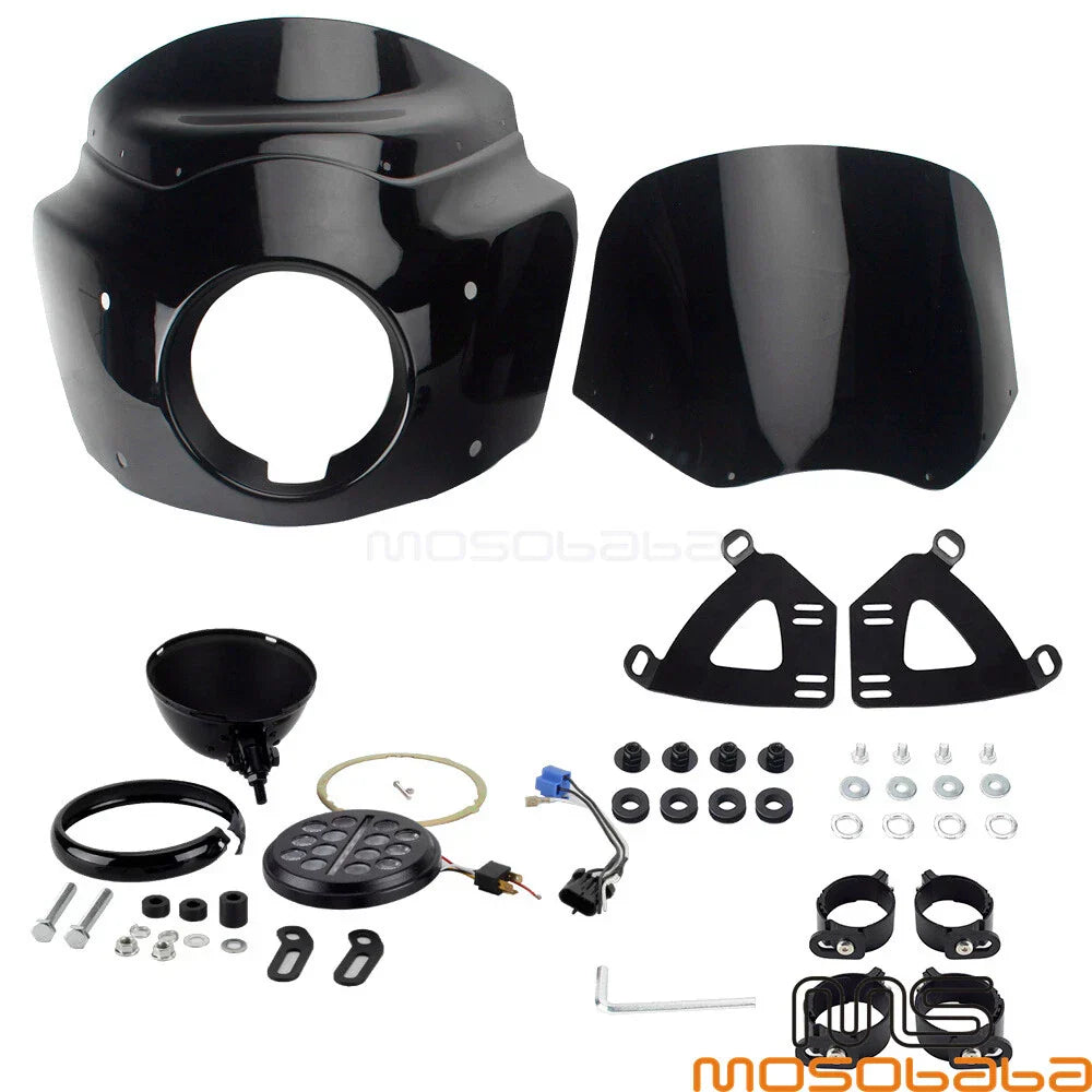 LED Headlight Front Fairing Windshield for Harley Softail 114/117 FXLRS (20-23)