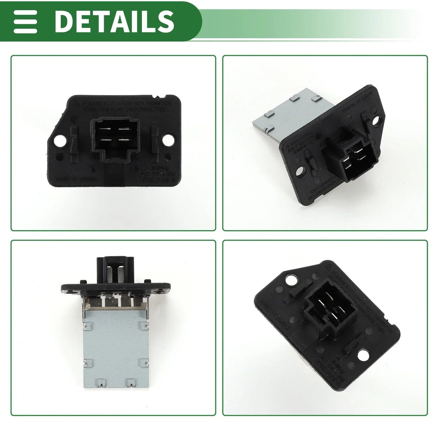 HVAC Blower Motor Resistor for Hyundai Terracan, Kia Sorento (2001-2009)