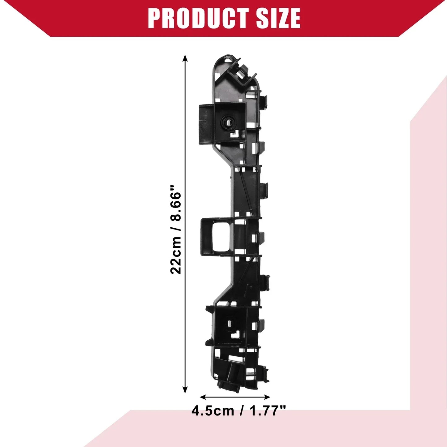 Front Left Bumper Bracket for Honda Accord (2013-2017) Black