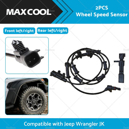 Front Rear ABS Wheel Speed Sensors for Jeep Wrangler (2007-2017)