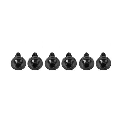 6 x M5x15mm Titanium Torx Head Self Tapping Screws for Fastening Black