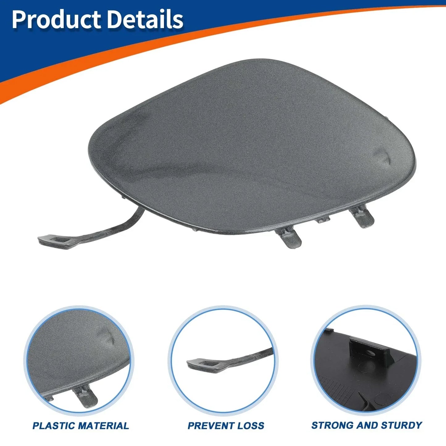 Front Bumper Tow Hook Cover for Mercedes A-Class (2019-2023) Selenite Grey
