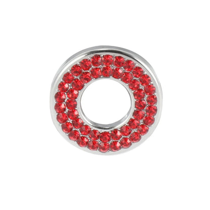 4 x Red Bling Car Door Lock Stickers for Mercedes Benz E C Class GLC (2015-2019)