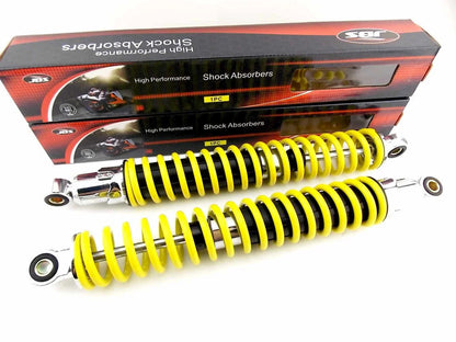 400mm Yellow/Chrome Rear Shock Absorbers for Honda XL185