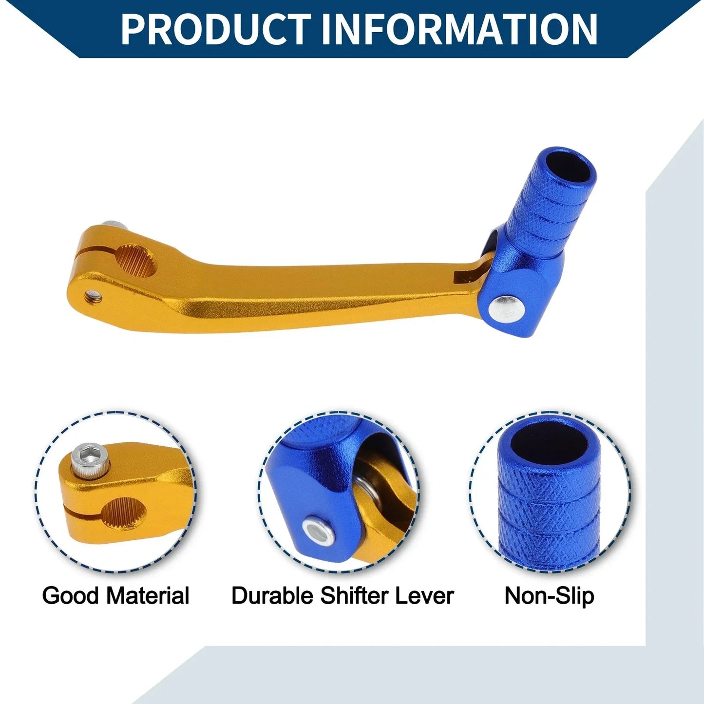 Folding Motorcycle Gear Shifter Lever for Honda CRF150F (2003-2017) Gold Blue
