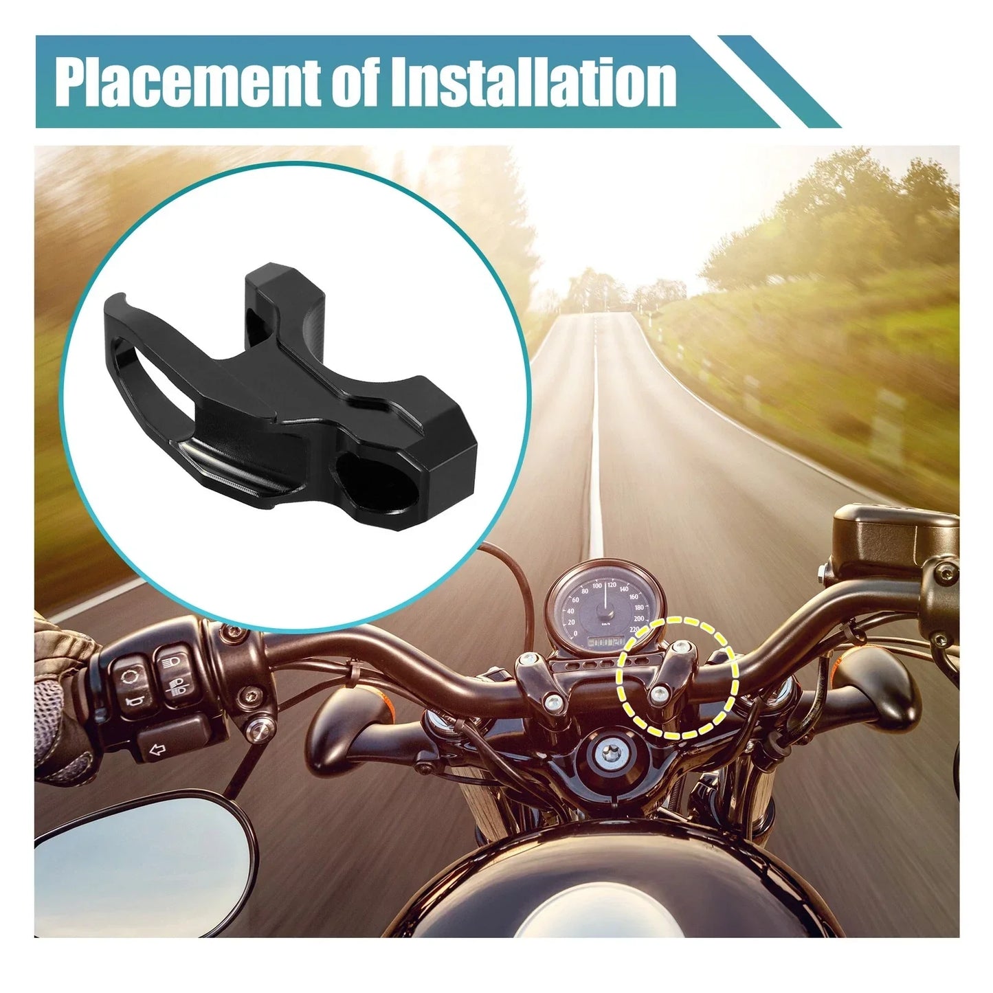 Motorcycle Handlebar Hook Set for Honda PCX160 (2012-2023) - Black