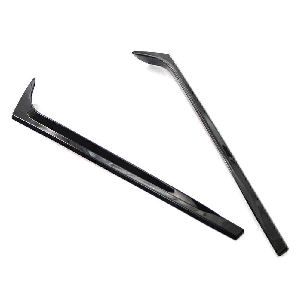 Black Rear Window Side Spoiler Canard Splitter Trim for VW Polo (11-17)