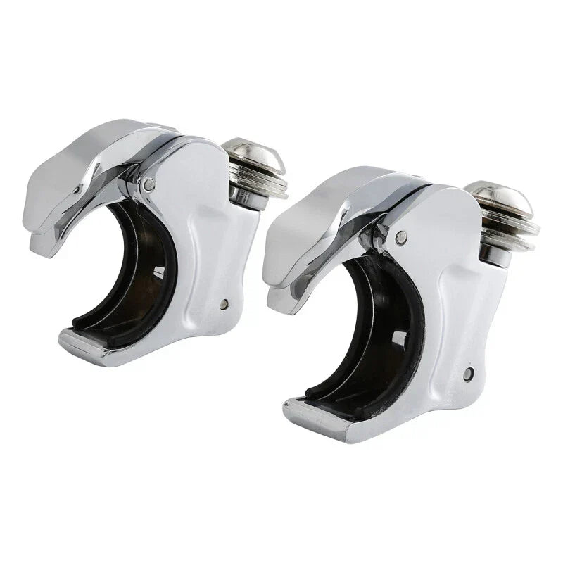 Chrome 39mm Forks Quick Release Windshield Clamps for Harley Dyna, Sportster