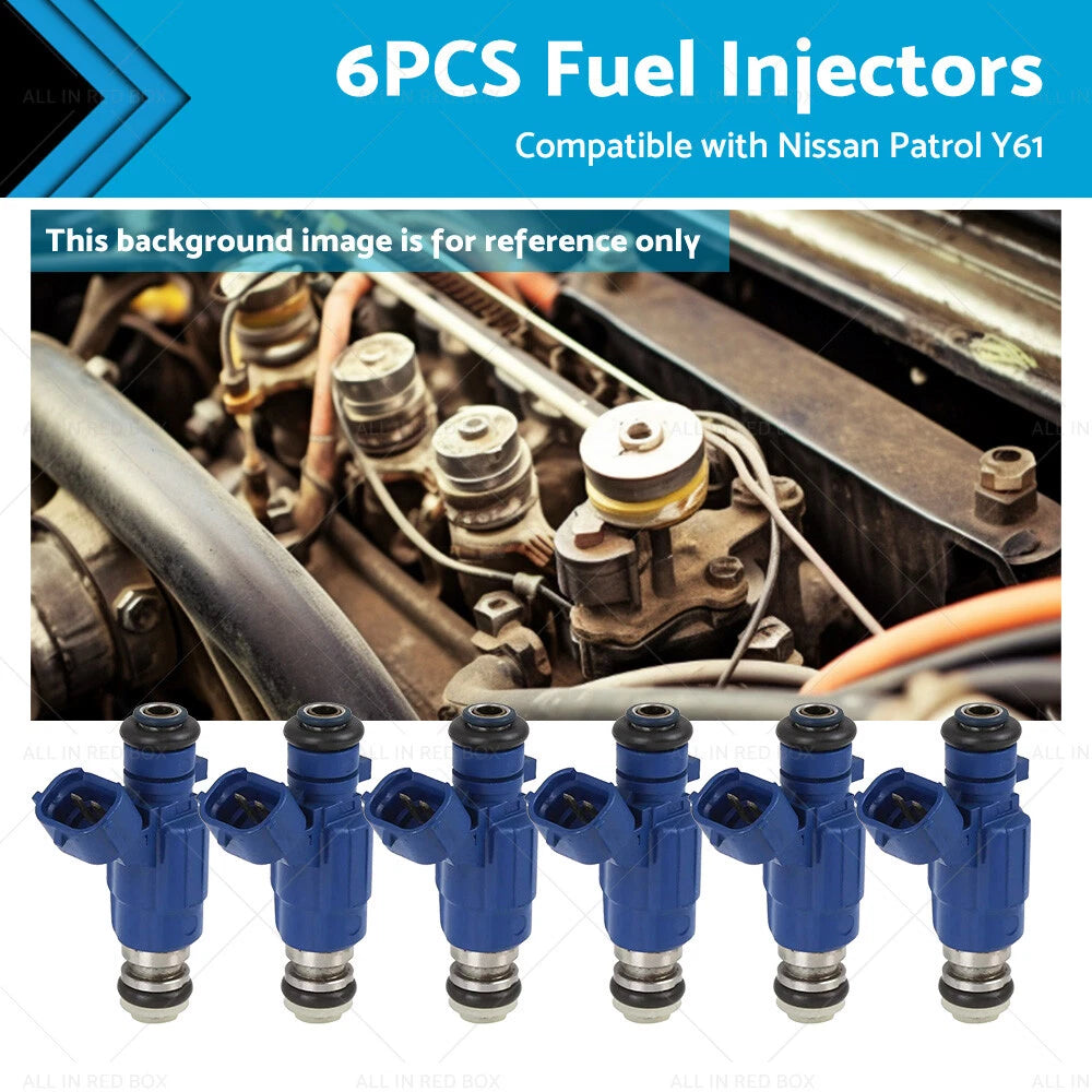 6PCS Fuel Injectors for Nissan Patrol Y61 (2000-2009)