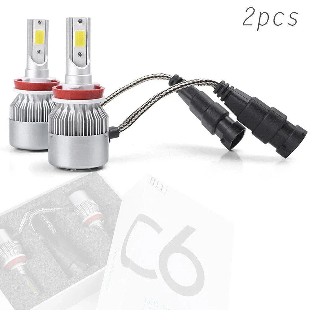 36W COB LED White Headlight Bulbs for H8 H9 H11 (6000K)