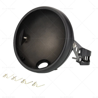 7" Motorcycle Headlight Bulb Bucket Housing Bracket for Harley