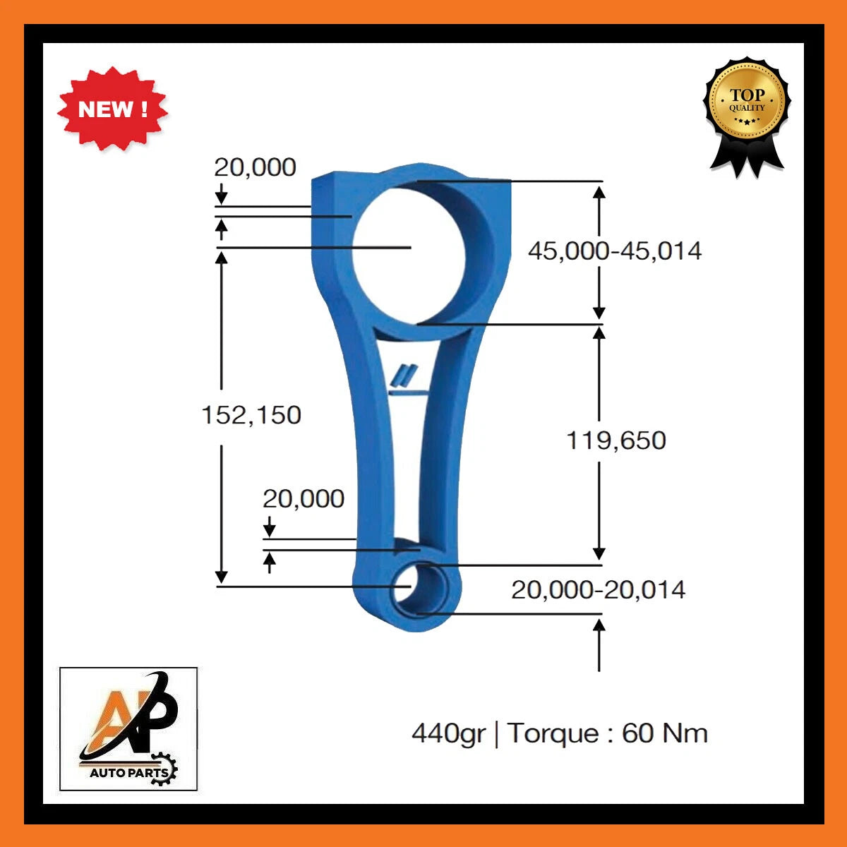 Conrod for Mercedes 1.6 Petrol M270 Engine 20mm Pin (2016–2019)