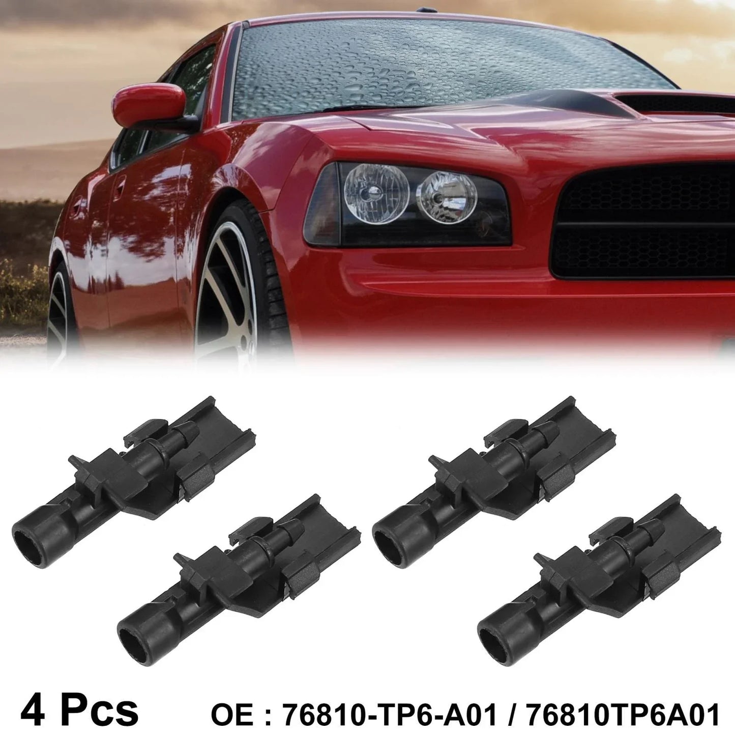4 x Car Windshield Washer Nozzle Jet Spray for Honda (2016-2023)