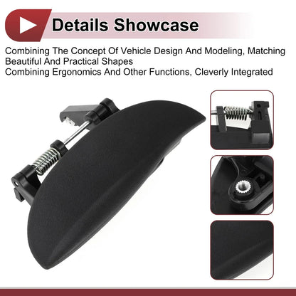 Exterior Door Handle for Hyundai Atos Rear Left Black ABS (2000-2003)