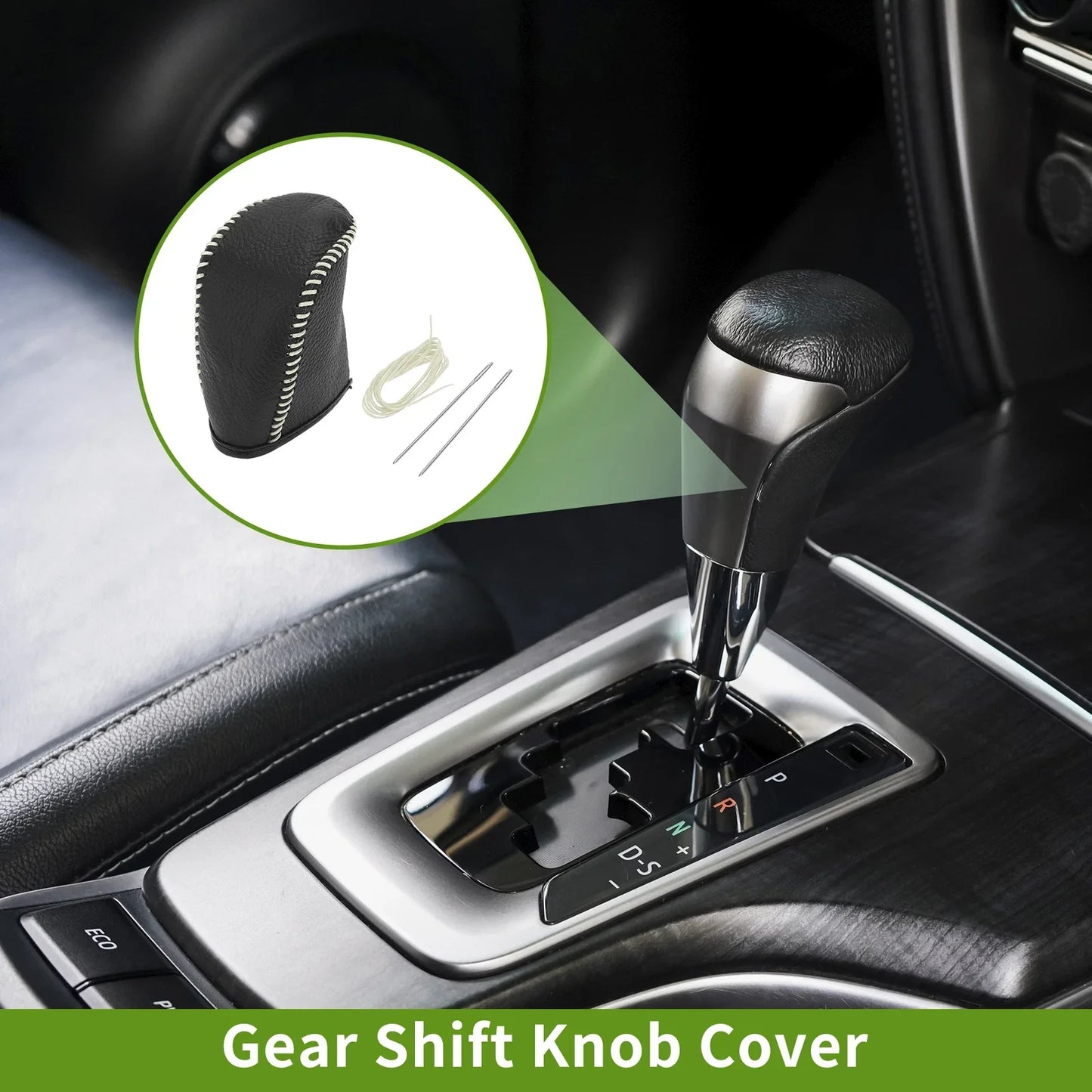 Dodge Journey Gear Shift Knob Cover 2011-2020 Pebbled Black Beige