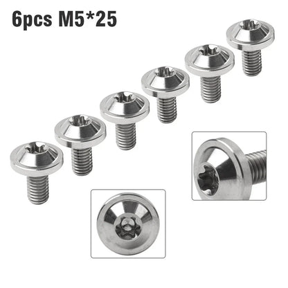 6 x M5x25mm Titanium Alloy Torx Head Bolts for Bike Motorcycle