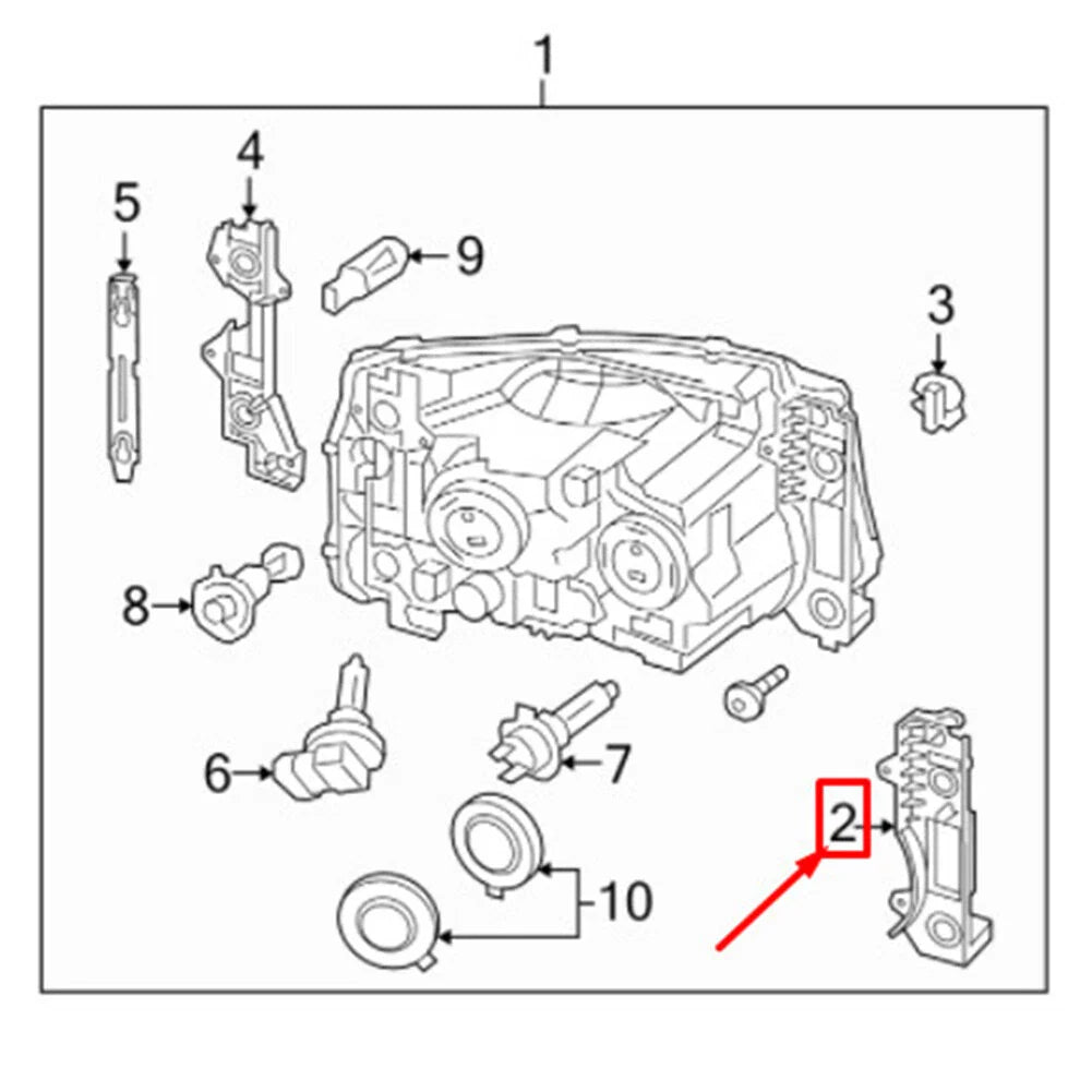 Headlight Retainer Bracket for Land Rover Discovery 4, Range Rover Sport (2005-2016)