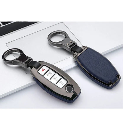 Leather Car Remote Control Key Case Cover for Nissan Infiniti
