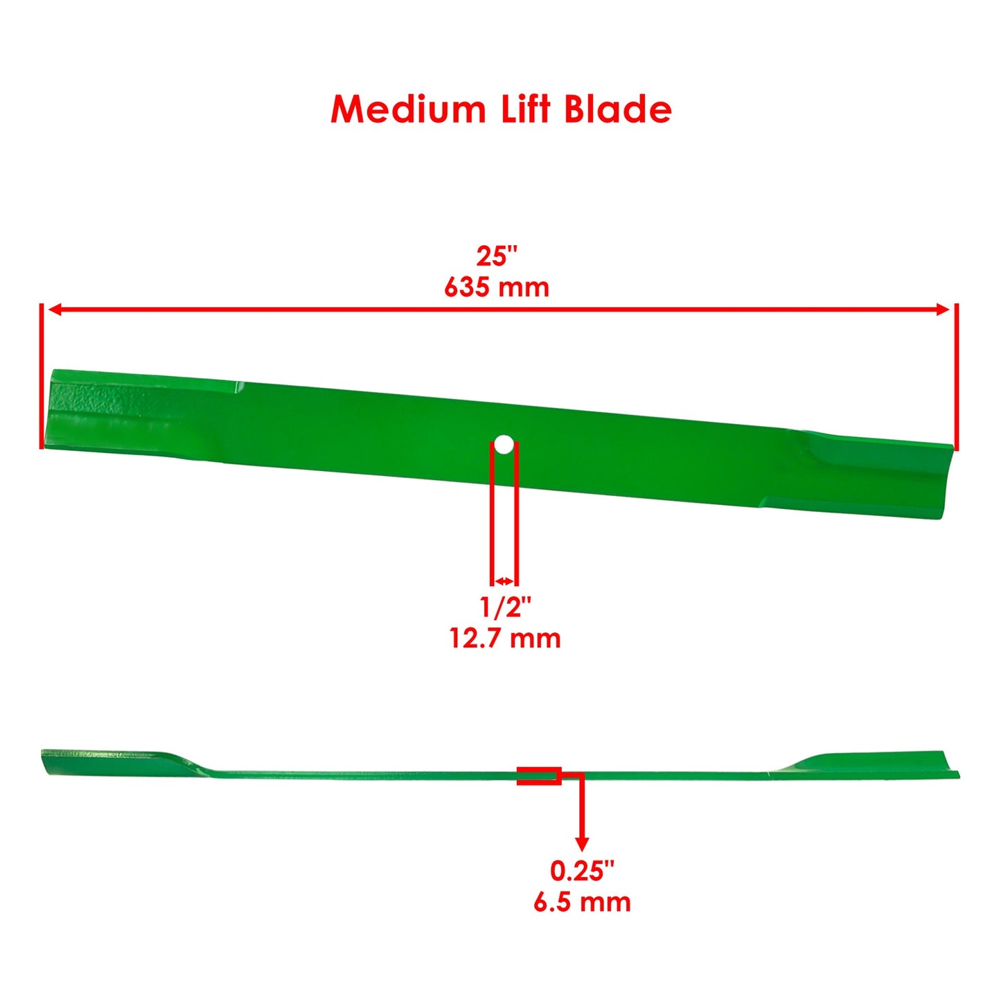 Deck Spindle Blade for Bush Hog FTH480 FTH720 ATH720 Medium-Lift (25 in)