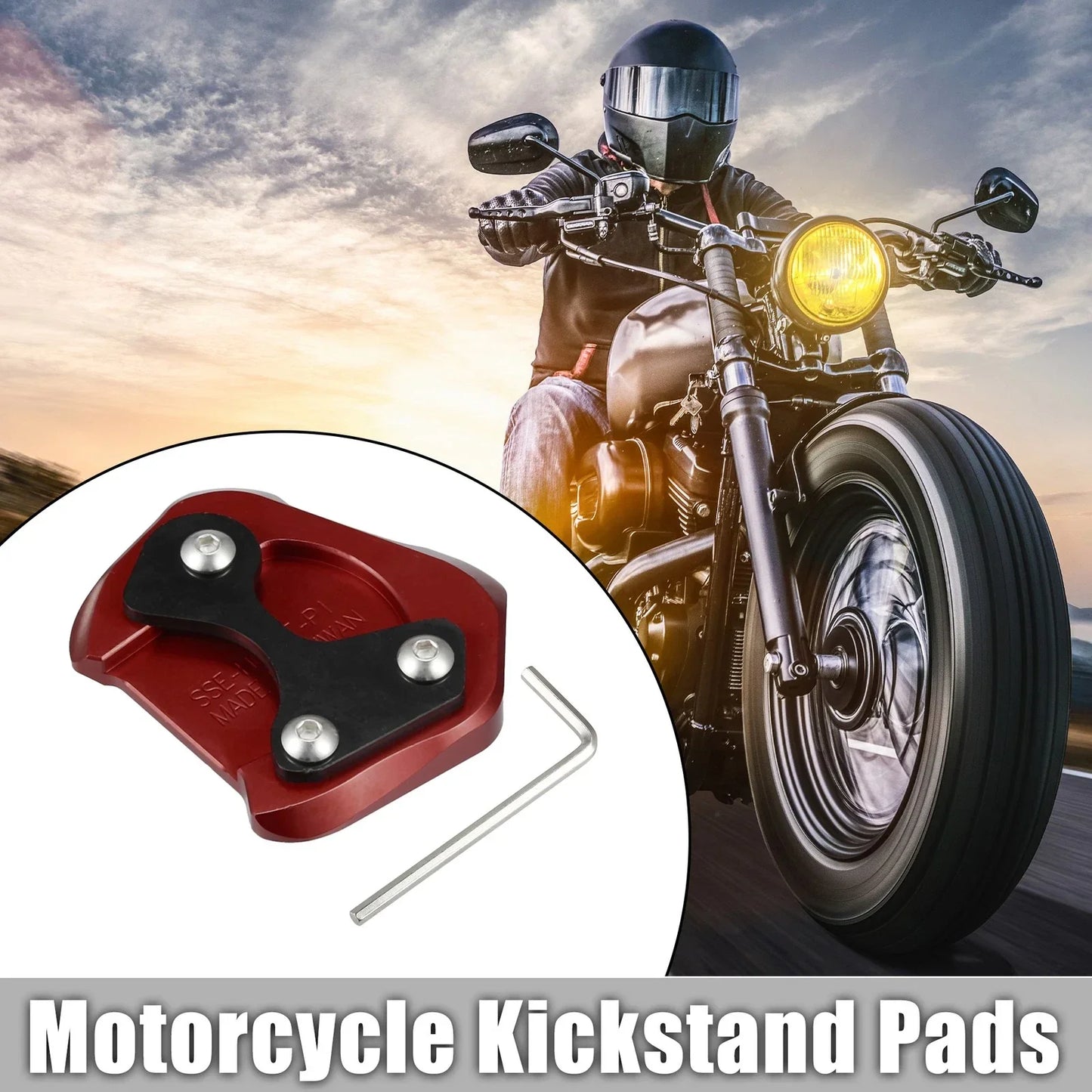 Motorcycle Kickstand Pad Set Aluminum Alloy for HONDA CB200X (2021-2022)