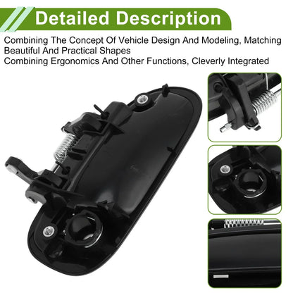 Exterior Door Handle for Honda Civic 1996-2000 Black Front Left Plastic