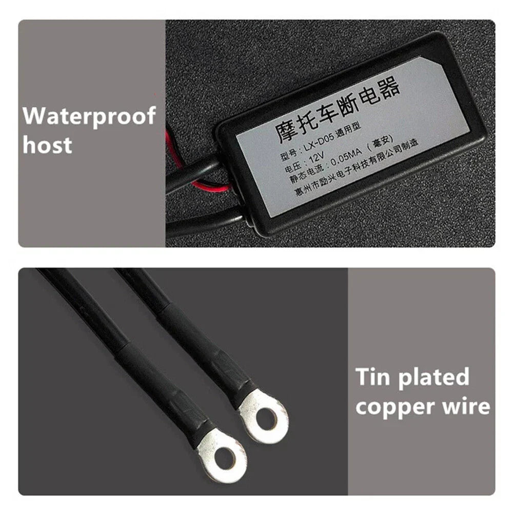 12V Wireless Motorcycle Battery Disconnect Switch Remote Control