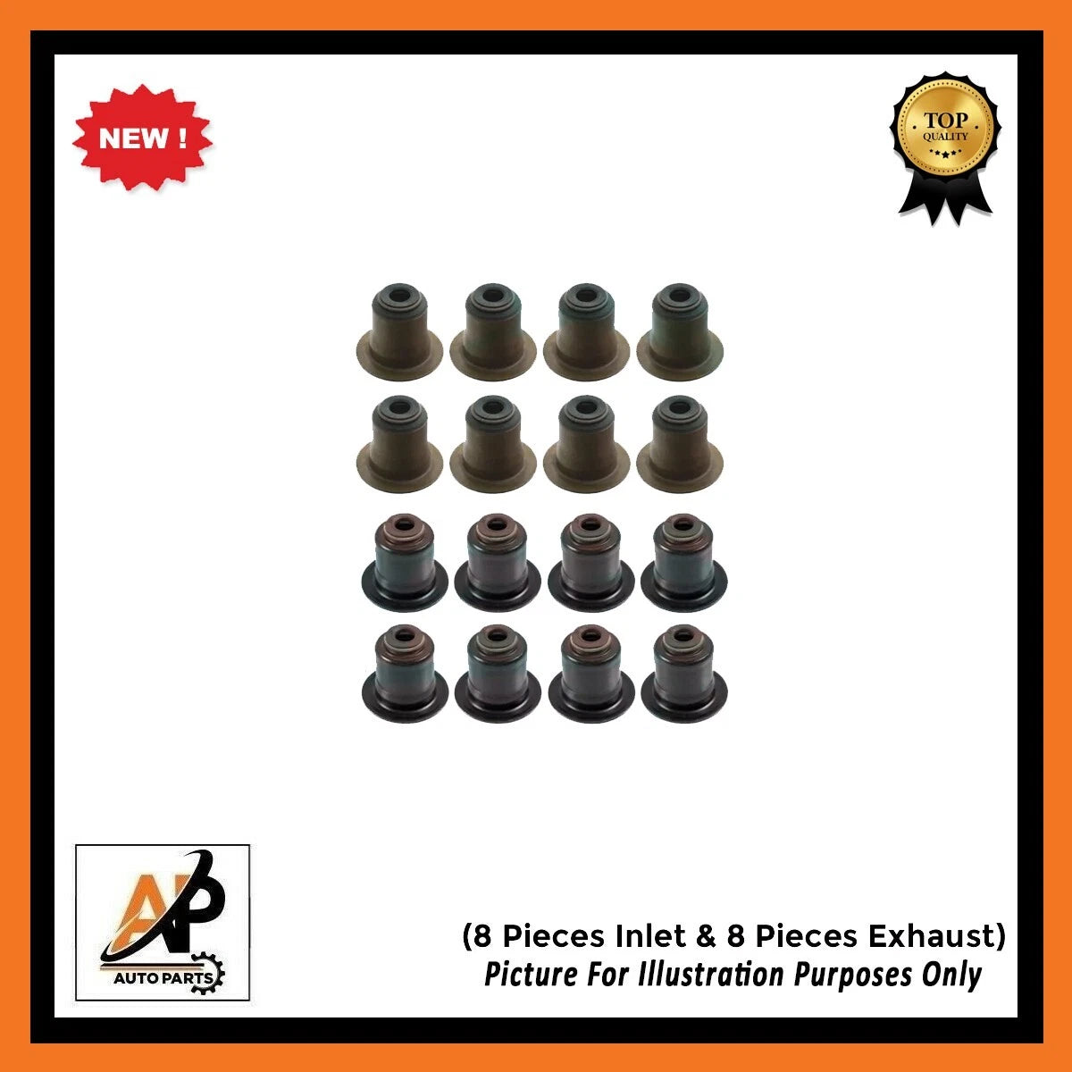 Engine Valve Stem Seals Set for BMW 1 2 3 4 5 X1 X2 X4 (B38 N20) (2014–2019)
