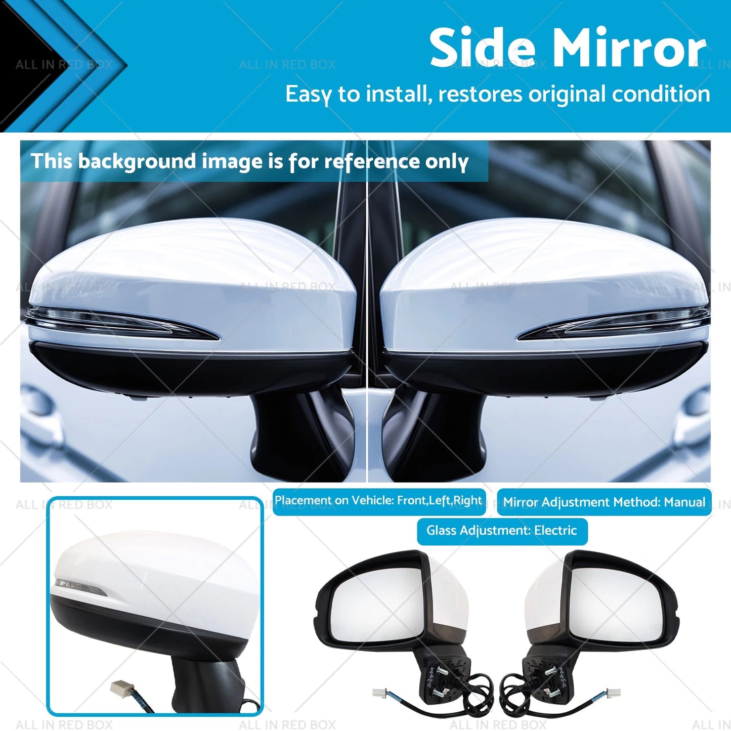 Electric Side Mirror with Turn Signal for Honda Jazz (2014-2019)