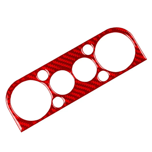 AC Climate Control Panel Cover Trim for BMW 3 Series (1991-1999) Carbon Fiber Red