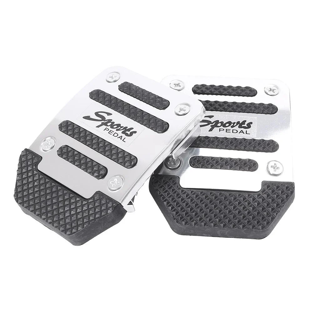 Anti-Slip Foot Rest Throttle Brake Clutch Pedal for Universal Manual Silver