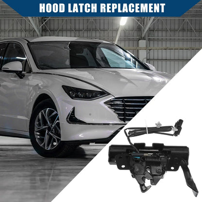 Hood Lock Latch for Hyundai Sonata 2015-2017 - Durable Black