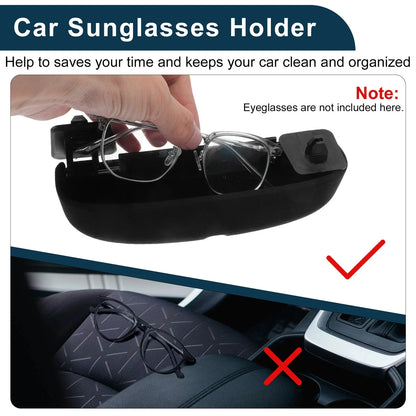 Sunglasses Case for Porsche Panamera Eyeglasses Holder Storage Box Black