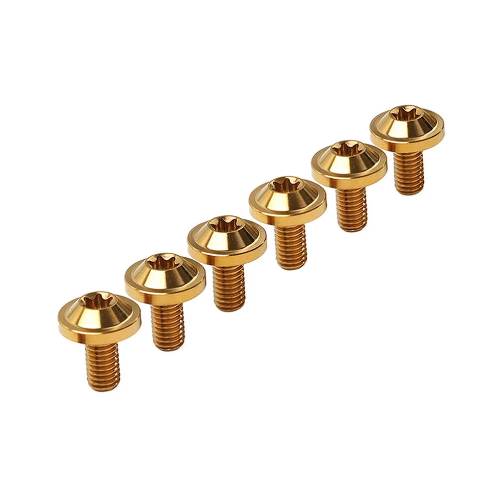 6 x Gold Titanium M6x20mm Torx Head Bolts for Bike Motorcycle