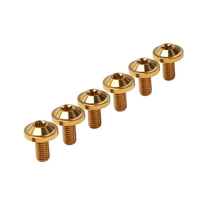 6 x Gold Titanium M6x20mm Torx Head Bolts for Bike Motorcycle