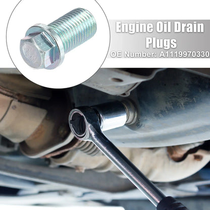 M14x1.5 Engine Oil Drain Plug Set with Washer for Mercedes-Benz (A-Class)