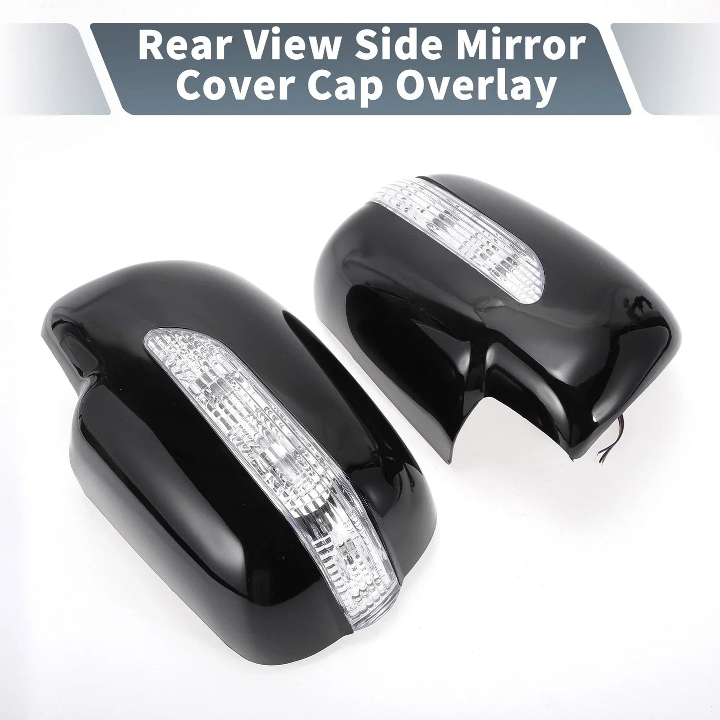 Rearview Mirror Cover Overlay Gloss Black for Lexus RX330 RX300 RX350 (2004-2006)