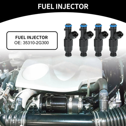 Fuel Injector 2.4L for Kia Optima (2009-2010) - 4 x Black Injectors