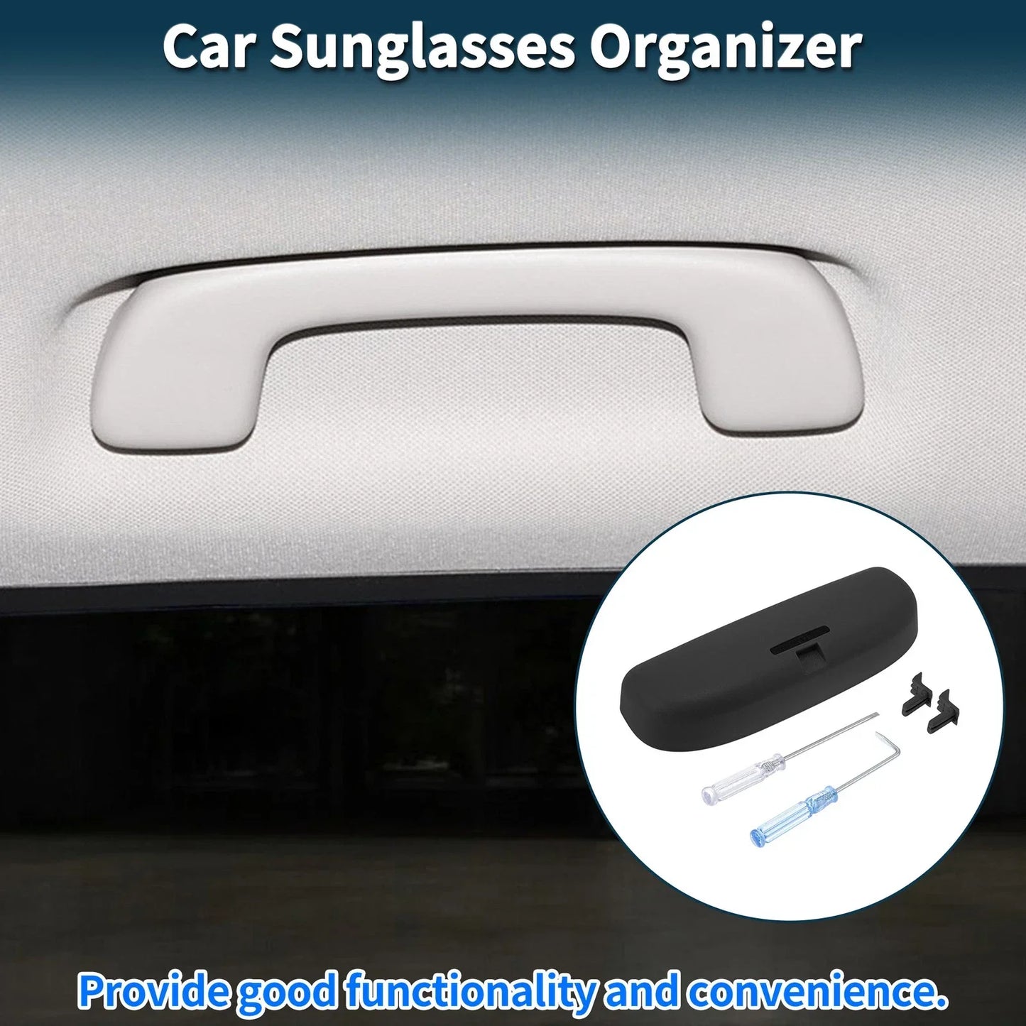 Sunglasses Case for Honda Civic 2016-2021 Eyeglasses Holder Storage Box Black