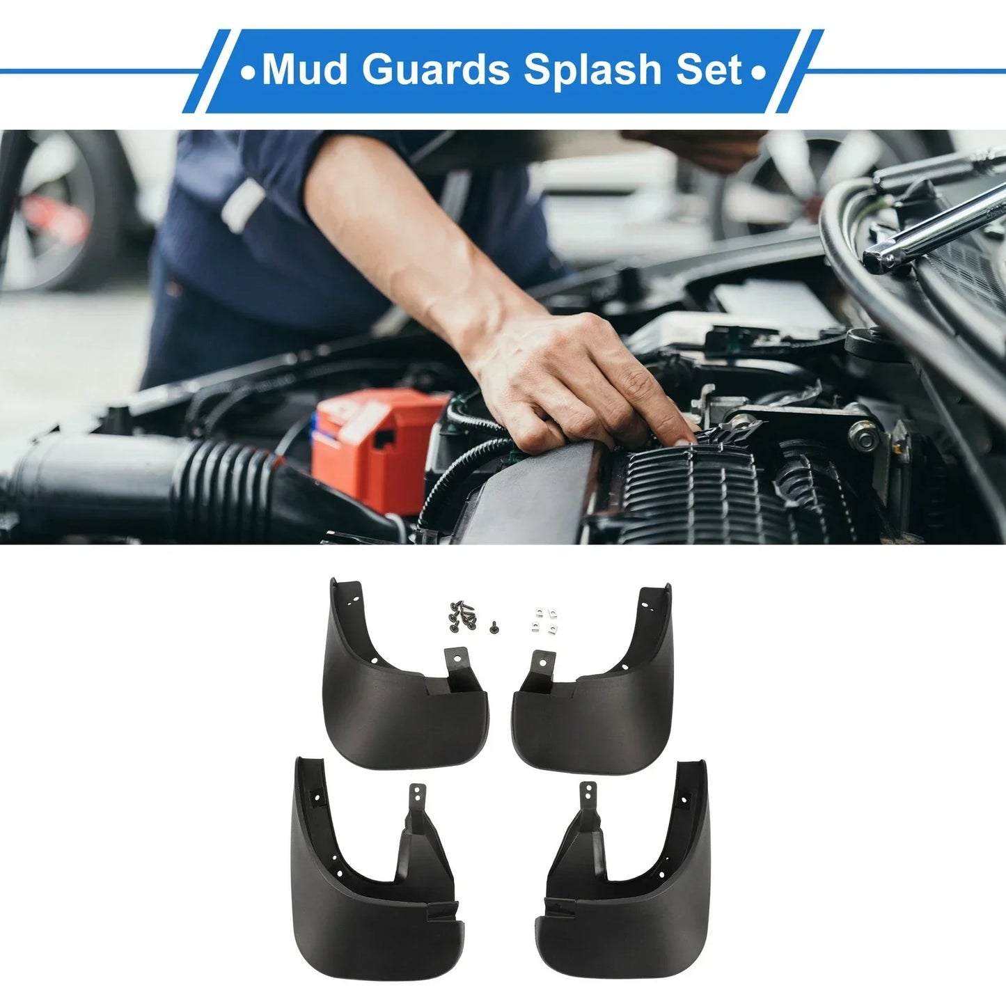 Front & Rear Mud Flap Splash Guards for Hyundai Tucson (2010-2015)