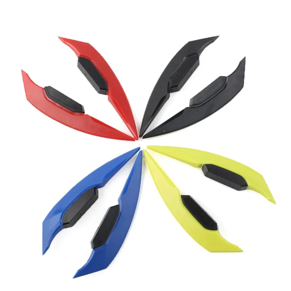 Universal Yellow Fairing Winglets Side Spoiler Deflector Air Wings - Pair