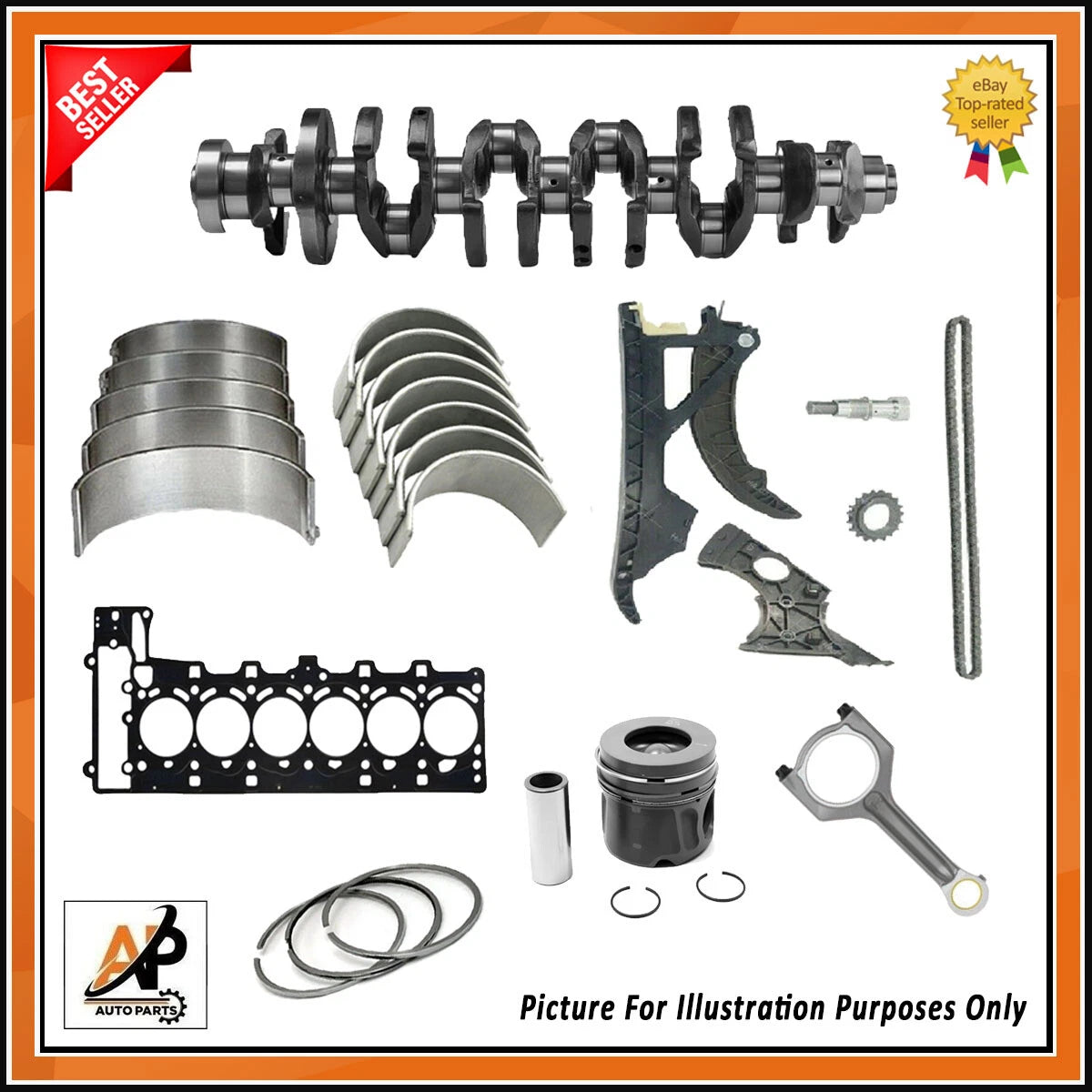 Crankshaft Engine Rebuild Parts Kit for BMW X6 Z4 3.0 N54 (2010–2015)